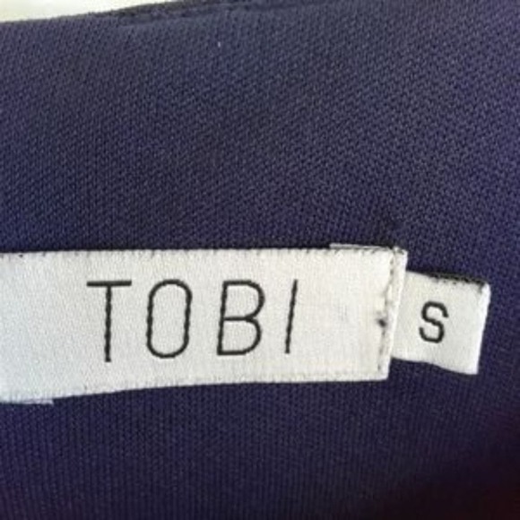 Tobi Blue Scalloped Shift Dress ¾ Sleeves Small - Picture 8 of 8